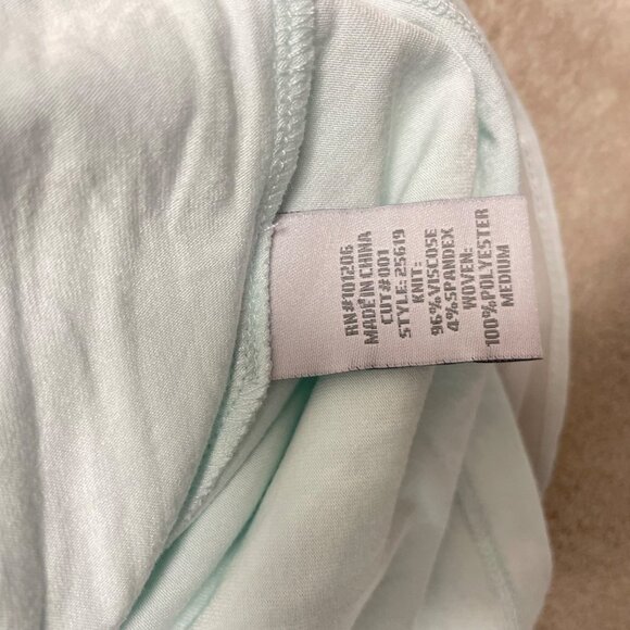 Soft Surroundings Blouse Womens M‎ Mint Green Asymmetrical Hem Top Fairy - Picture 6 of 8